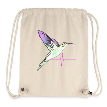 Effet de rythme Kolibri - Sac à cordon recyclé Stanley/Stella - blanc naturel - Devant