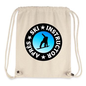 Après-Ski Instructor Snowboarding Snowboard - Stanley/Stella recycelter Gym Bag - Naturweiß - Vorne