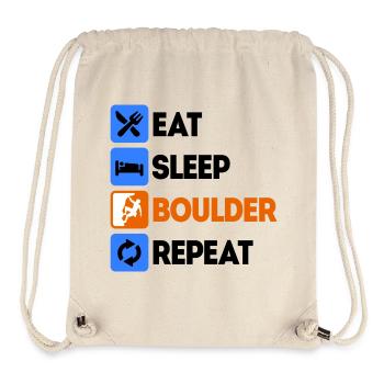 Boulder Bouldern Klettern Ohne Seil Spruch - Stanley/Stella recycelter Gym Bag - Naturweiß - Vorne