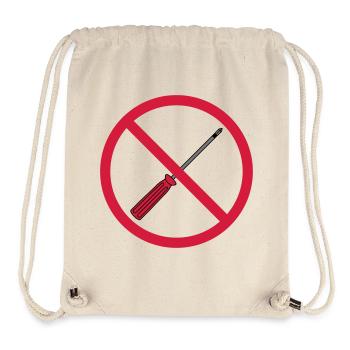 keine schraubenzieher verboten schild hinweis mech - Stanley/Stella recycelter Gym Bag - Naturweiß - Vorne