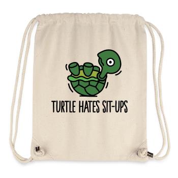 Turtle hates sit-ups - Stanley/Stella recycelter Gym Bag - Naturweiß - Vorne