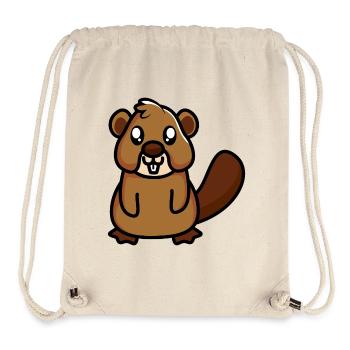 Castor - Sac à cordon recyclé Stanley/Stella - blanc naturel - Devant