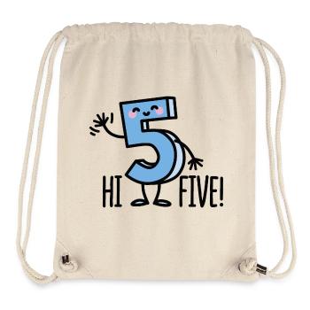 Hi Five! - Stanley/Stella Recycled Gym Bag - natural - Front