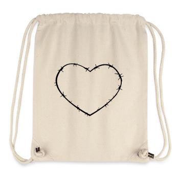 Barbed Wire Heart - Stanley/Stella Recycled Gym Bag - natural - Front