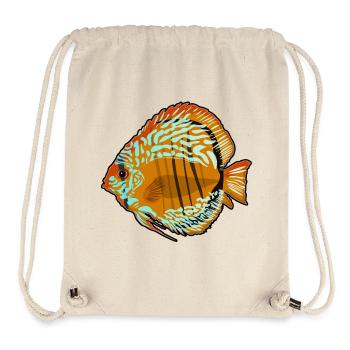 Diskusfisch Aquarium Zeichnung - Stanley/Stella recycelter Gym Bag - Naturweiß - Vorne