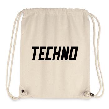 TECHNO Party Rave Techno 90s 90s - Sac à cordon recyclé Stanley/Stella - blanc naturel - Devant
