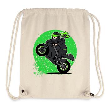 Racing driver motor sport motorcycle motorbikes biker - Stanley/Stella Recycled Gym Bag - natural - Front