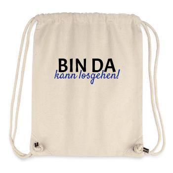 Bin da Kann losgehen - Stanley/Stella recycelter Gym Bag - Naturweiß - Vorne