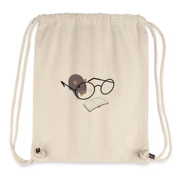 Leseratte mit Brille – süßer Bücherfreund - Stanley/Stella recycelter Gym Bag - Naturweiß - Vorne