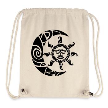 Mond, Sonne und Natur (schwarz) - Stanley/Stella recycelter Gym Bag - Naturweiß - Vorne