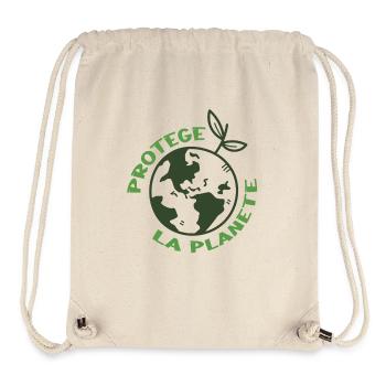 Ökologisches Erwachen - Lasst uns den Planeten Erde schützen - Stanley/Stella recycelter Gym Bag - Naturweiß - Vorne