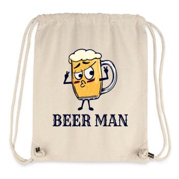 Lustig Bier Trinken Betrinken Saufen Bierglas Fun - Stanley/Stella recycelter Gym Bag - Naturweiß - Vorne