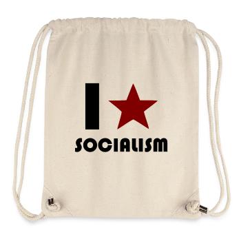 socialisme - Sac à cordon recyclé Stanley/Stella - blanc naturel - Devant