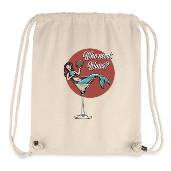 Who needs Water? Drunk Mermaid Cocktail - Pop Art - Stanley/Stella recycelter Gym Bag - Naturweiß - Vorne