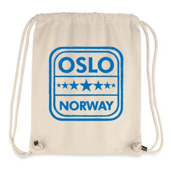 Insigne d’Oslo Norvège - Sac à cordon recyclé Stanley/Stella - blanc naturel - Devant
