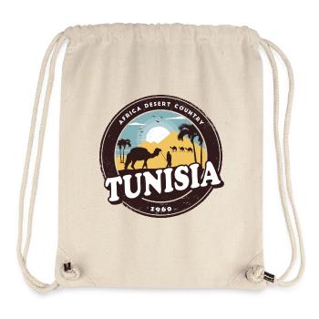 Tunisia desert design with camel / gift idea - Stanley/Stella Recycled Gym Bag - natural - Front