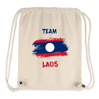Team Laos Flaggen Design / Geschenk - Stanley/Stella recycelter Gym Bag - Naturweiß - Vorne
