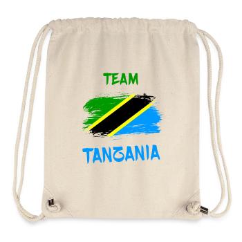 Team Tansania Flaggen Design - Stanley/Stella recycelter Gym Bag - Naturweiß - Vorne