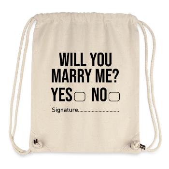 Will you Marry Me? - Stanley/Stella Recycled Gym Bag - natural - Front