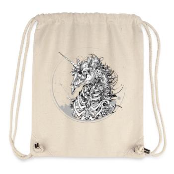 skelettiertes Einhorn außergewöhnliche Darstellung - Stanley/Stella recycelter Gym Bag - Naturweiß - Vorne
