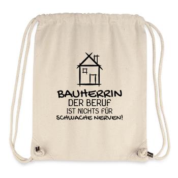 Bauherrin Hausbau Baustelle Richtfest - Stanley/Stella recycelter Gym Bag - Naturweiß - Vorne