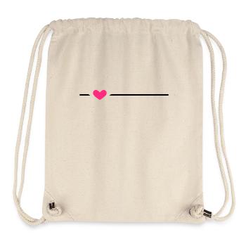 Line Heart - Stanley/Stella Recycled Gym Bag - natural - Front