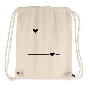 Ligne Cœur Noir - Sac à cordon recyclé Stanley/Stella - blanc naturel - Devant