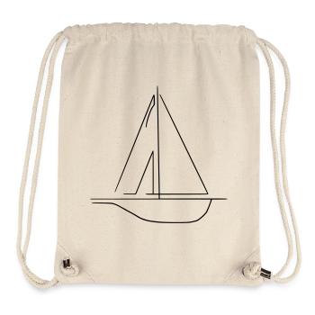 Segelschiff - Stanley/Stella recycelter Gym Bag - Naturweiß - Vorne
