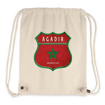 Agadir Maroc Armoiries Drapeaux Design - Sac à cordon recyclé Stanley/Stella - blanc naturel - Devant