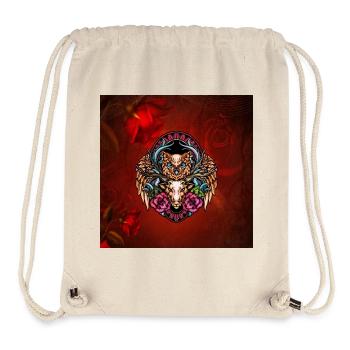 Superbe hibou coloré - Sac à cordon recyclé Stanley/Stella - blanc naturel - Devant