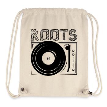 roots dj icon turntable icon logo graphic - Stanley/Stella Recycled Gym Bag - natural - Front