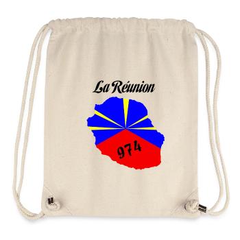 la réunion - Sac à cordon recyclé Stanley/Stella - blanc naturel - Devant