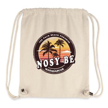 Design de plage de Nosy Be Madagascar - Sac à cordon recyclé Stanley/Stella - blanc naturel - Devant