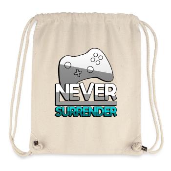 NEVER SURRENDER (Türkis) + Controller - Gaming - Stanley/Stella recycelter Gym Bag - Naturweiß - Vorne
