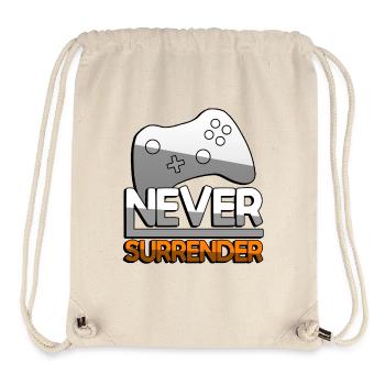 NEVER SURRENDER (Orange) + Controller - Gaming - Stanley/Stella recycelter Gym Bag - Naturweiß - Vorne
