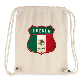 Motif écusson Puebla Mexico - Sac à cordon recyclé Stanley/Stella - blanc naturel - Devant