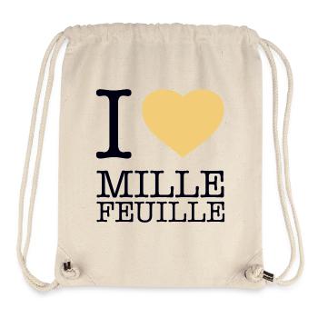 I LOVE MILLE-FEUILLE - Stanley/Stella Recycled Gym Bag - natural - Front