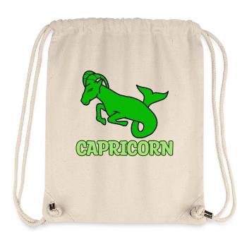 Signe du zodiaque Capricorne Horoscope Superstition - Sac à cordon recyclé Stanley/Stella - blanc naturel - Devant