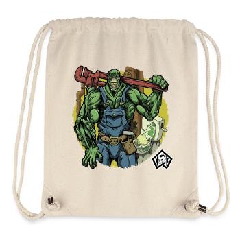 Installateur, Sanitär, Sanitärmeister, Klempner - Stanley/Stella recycelter Gym Bag - Naturweiß - Vorne