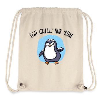Kälte Pinguin Vogel Tier Eis Schnee Statement - Stanley/Stella recycelter Gym Bag - Naturweiß - Vorne