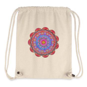 Kreismandala Farbexplosion - Stanley/Stella recycelter Gym Bag - Naturweiß - Vorne
