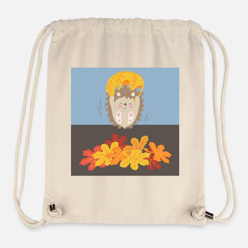 Tender hedgehog with leaf - Stanley/Stella Recycled Gym Bag - natural