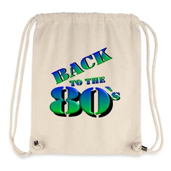 des années 80 Party Retro Fun chemise, dos 80 (25) - Sac à cordon recyclé Stanley/Stella - blanc naturel - Devant