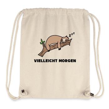 Dschungel Tier Statement Schlafen Faul Säugetier - Stanley/Stella recycelter Gym Bag - Naturweiß - Vorne
