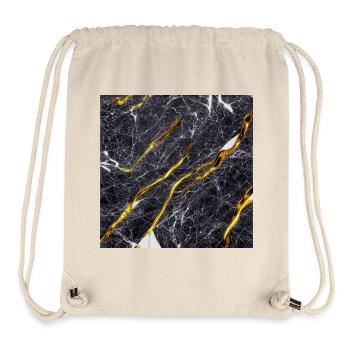 Marble Black Gold Texture - Stanley/Stella Recycled Gym Bag - natural - Front