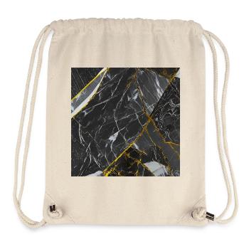 Marble Black Gold Texture - Stanley/Stella Recycled Gym Bag - natural - Front