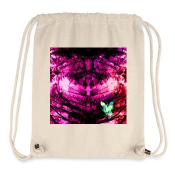 Kaleidoskopische Tie-Dye Schmetterling - Stanley/Stella recycelter Gym Bag - Naturweiß - Vorne