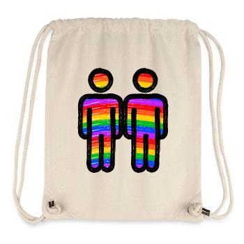 Lgbt Gleichgeschlechtliche Partnerschaft Bisexuell - Stanley/Stella recycelter Gym Bag - Naturweiß - Vorne