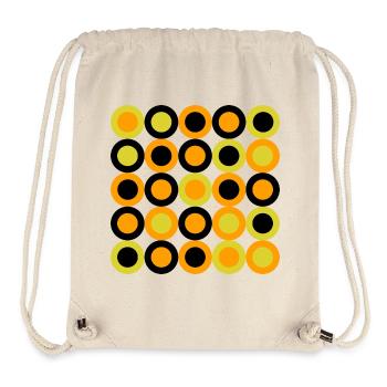 motif géométrique - Sac à cordon recyclé Stanley/Stella - blanc naturel - Devant