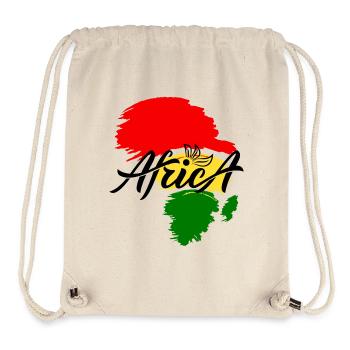 Portrait afro africain Pop Art - Sac à cordon recyclé Stanley/Stella - blanc naturel - Devant